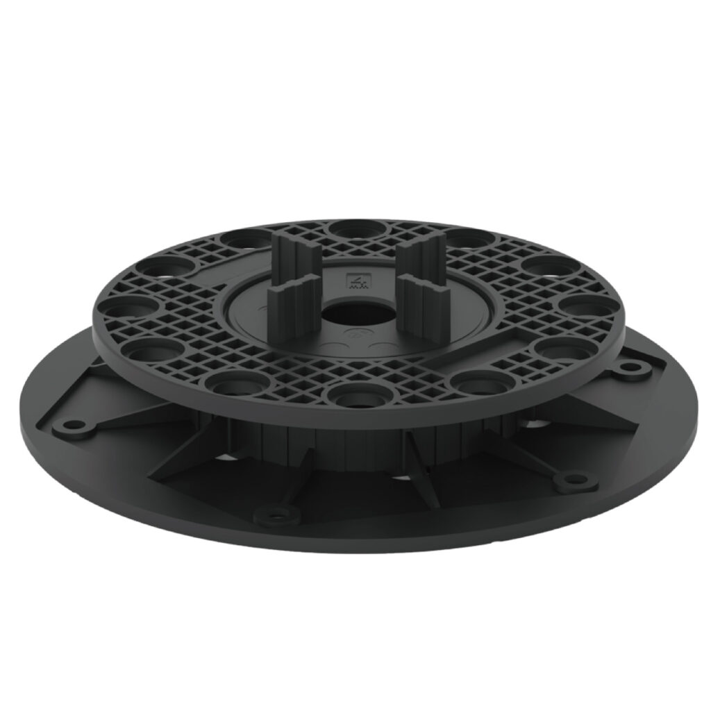 Adjustable Pedestal with spacer tab and rubber shim PDFH-2029